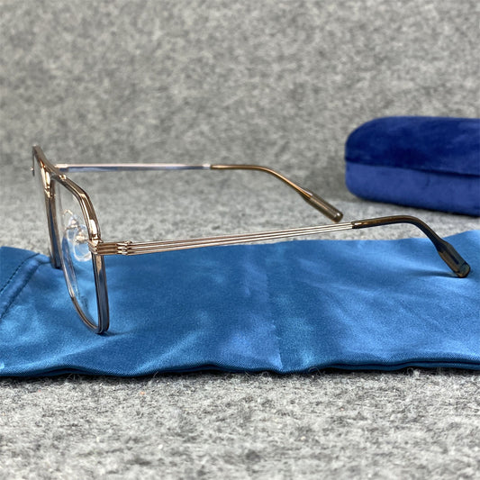 Gucci Square Metal Pilot Eyeglasses 'Gold'