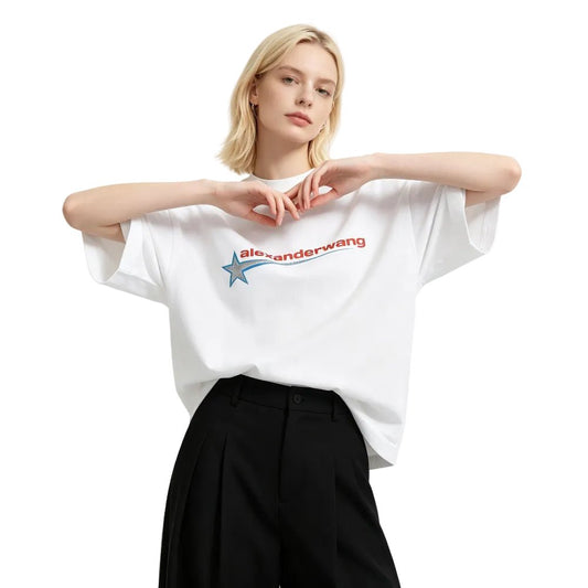 Alexander Wang Boxy Graphic Tee White