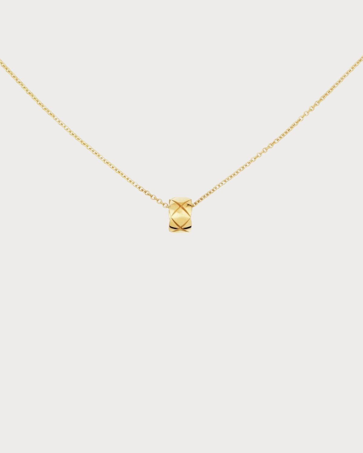 CHANEL J12306 Coco Crush Necklace Quilted Motif & 18K(Small/3 Colors)