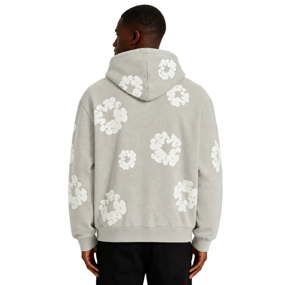 Denim Tears Cotton Wreath Zip Hoodie Grey