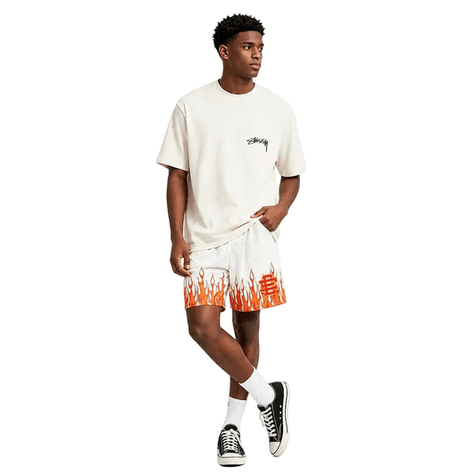 Eric Emanuel EE Basic Core Burning Flames Short Off White Red