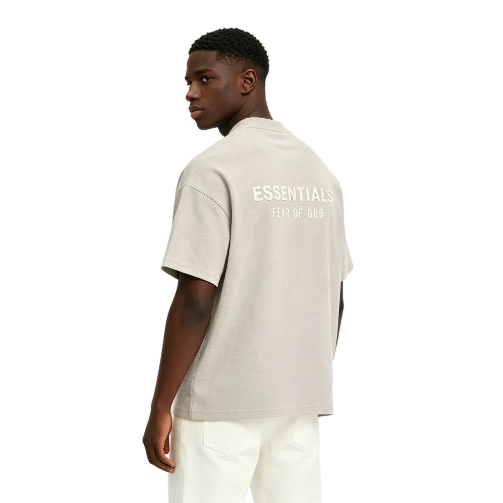 Fear of God Essentials Classic Short Sleeve Tee Heather Stone