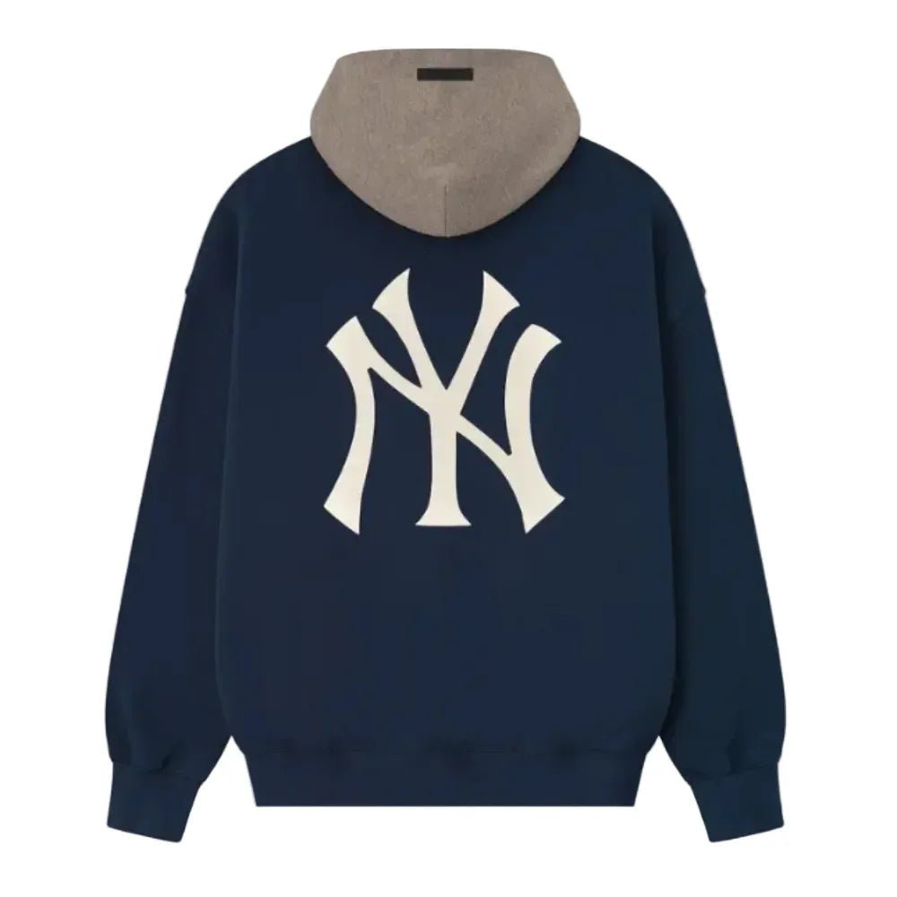 Fear of God Essentials Yankees Sport Hoodie Midnight Navy Homstead Heather