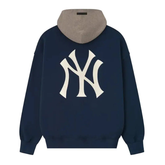 Fear of God Essentials Yankees Sport Hoodie Midnight Navy Homstead Heather