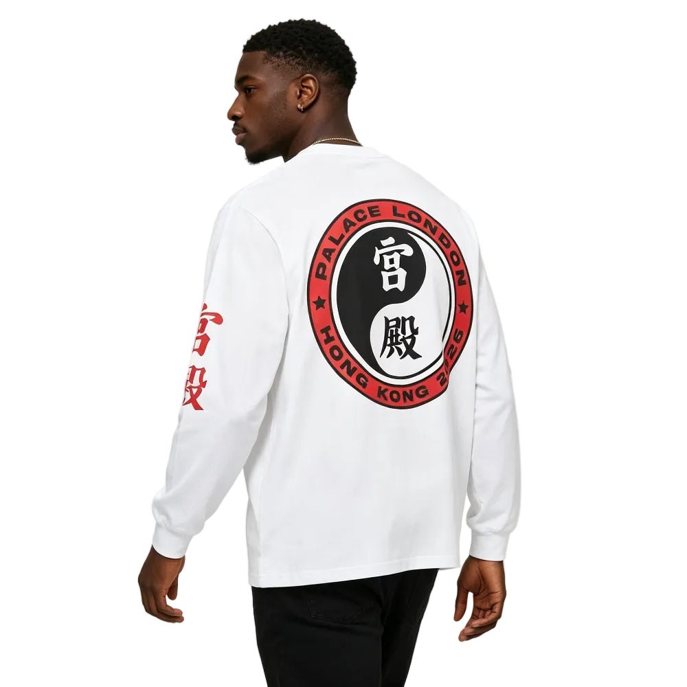 Palace Hong Kong Exclusive Yin Yang L S Tee White