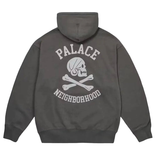 Palace x Neighborhood Skull Zip Hood Charcoal