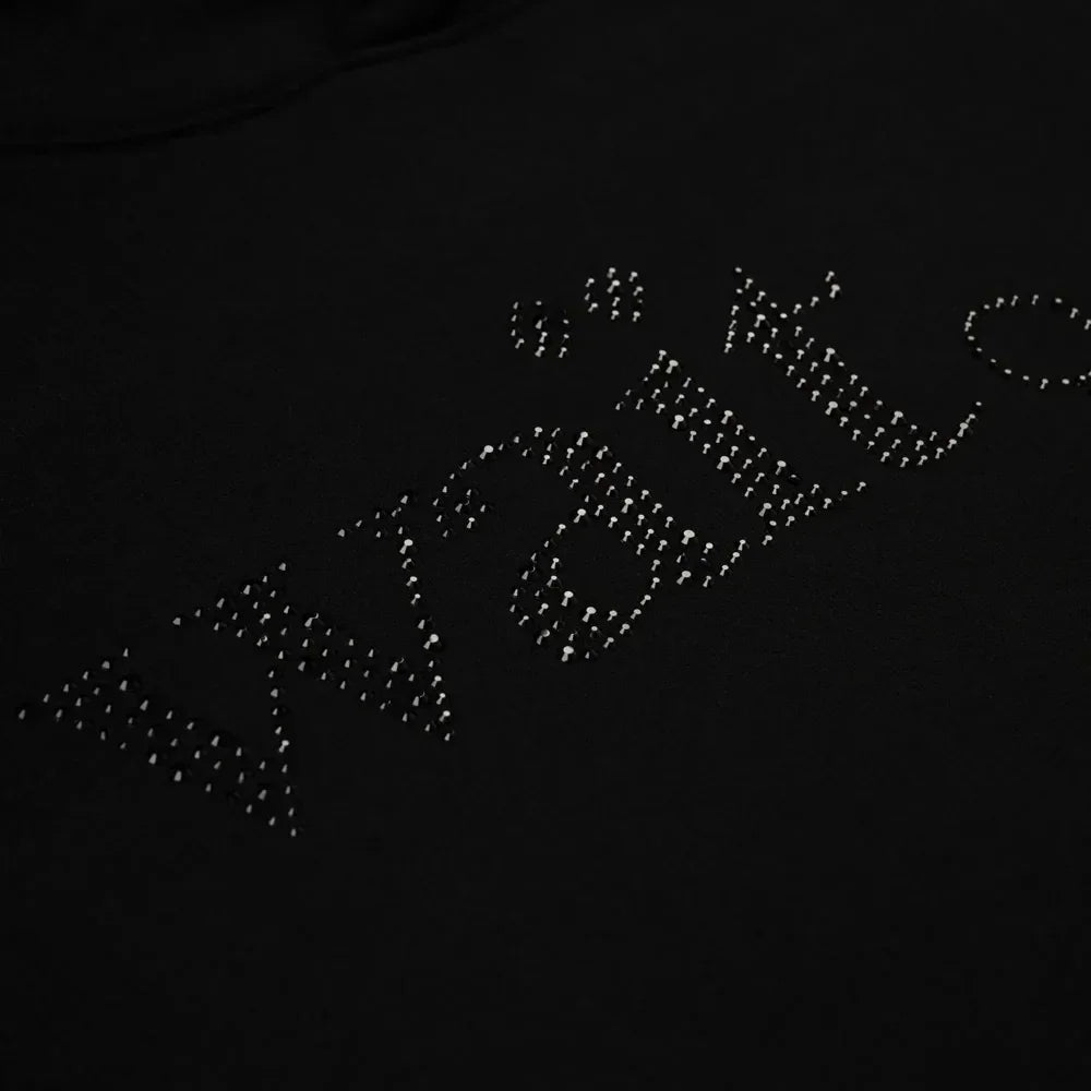 Sp5der Wait Stone Hoodie Black