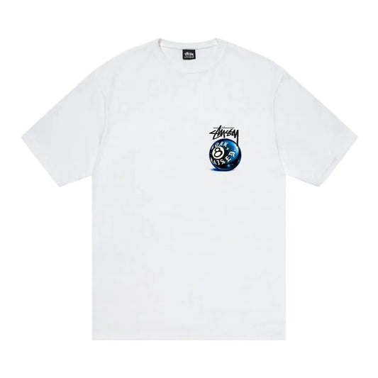 Stussy Born X Raised 8 Ball Tee White