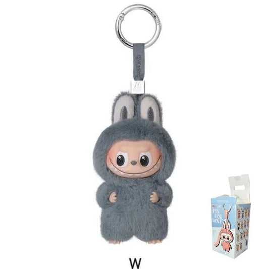 POP MART Labubu V4 The Monsters Pin For Love Alphabet Plush Pendant - Letter W