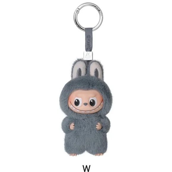 POP MART Labubu V4 The Monsters Pin For Love Alphabet Plush Pendant - Letter W