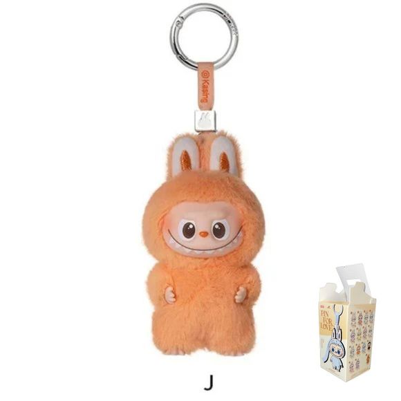POP MART Labubu V4 The Monsters Pin For Love Alphabet Plush Pendant - Letter J