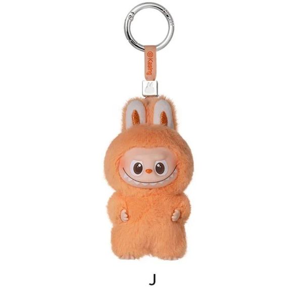 POP MART Labubu V4 The Monsters Pin For Love Alphabet Plush Pendant - Letter J