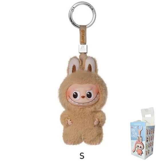 POP MART Labubu V4 The Monsters Pin For Love Alphabet Plush Pendant - Letter S