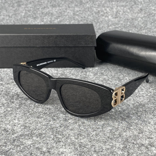 Balenciaga BB0095S 001 Sunglasses 'Black Gold'