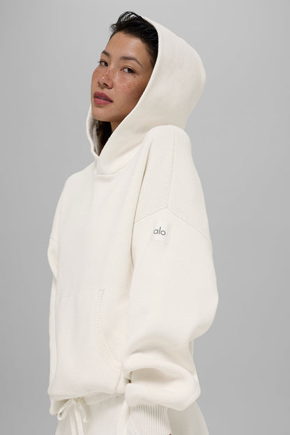 Scholar Hooded Sweater - Ivory