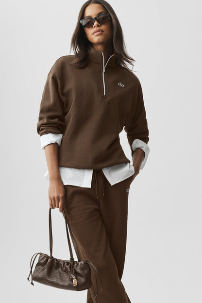 Accolade 1/4 Zip Pullover - Espresso