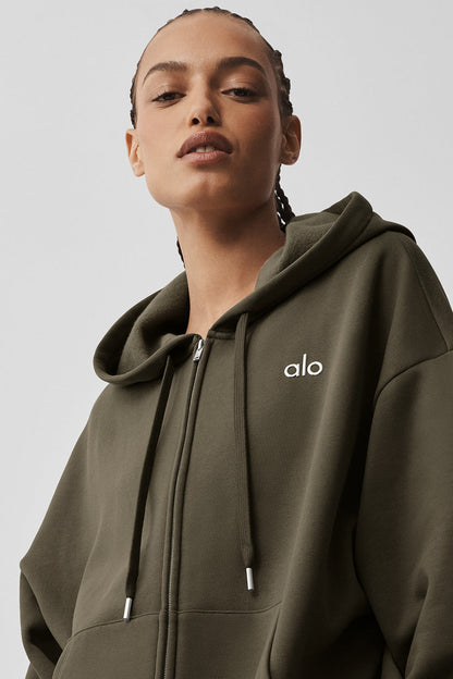 Accolade Full Zip Hoodie - Olive Tree