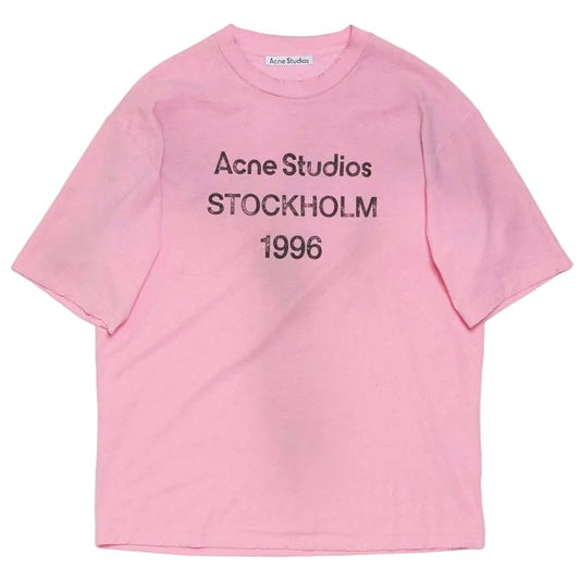 Acne Studios Logo T-Shirt Cotton Candy Pink
