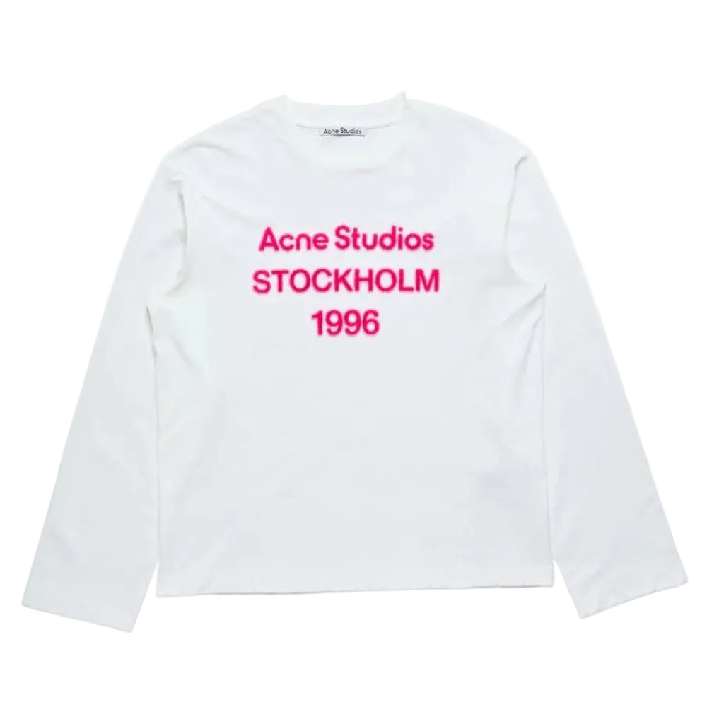 Acne Studios 1996 LOGO Long Sleeve RELAXED FIT Off white
