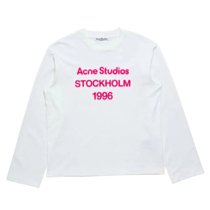 Acne Studios 1996 LOGO Long Sleeve RELAXED FIT Off white