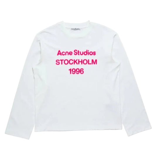 Acne Studios 1996 LOGO Long Sleeve RELAXED FIT Off white