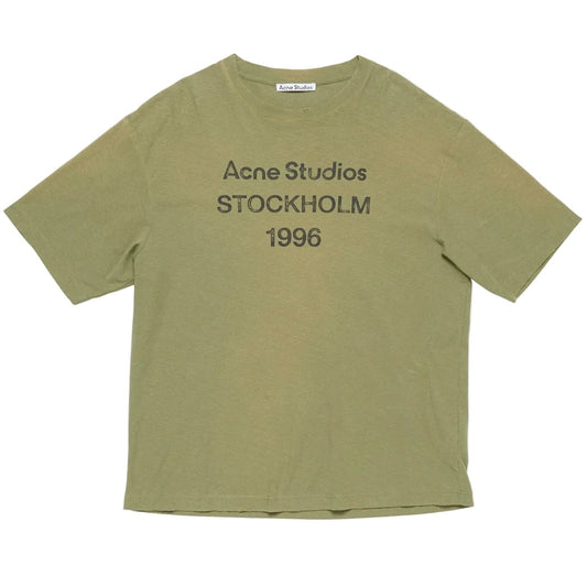 Acne Studios Sprayed Logo T-Shirt Olive green