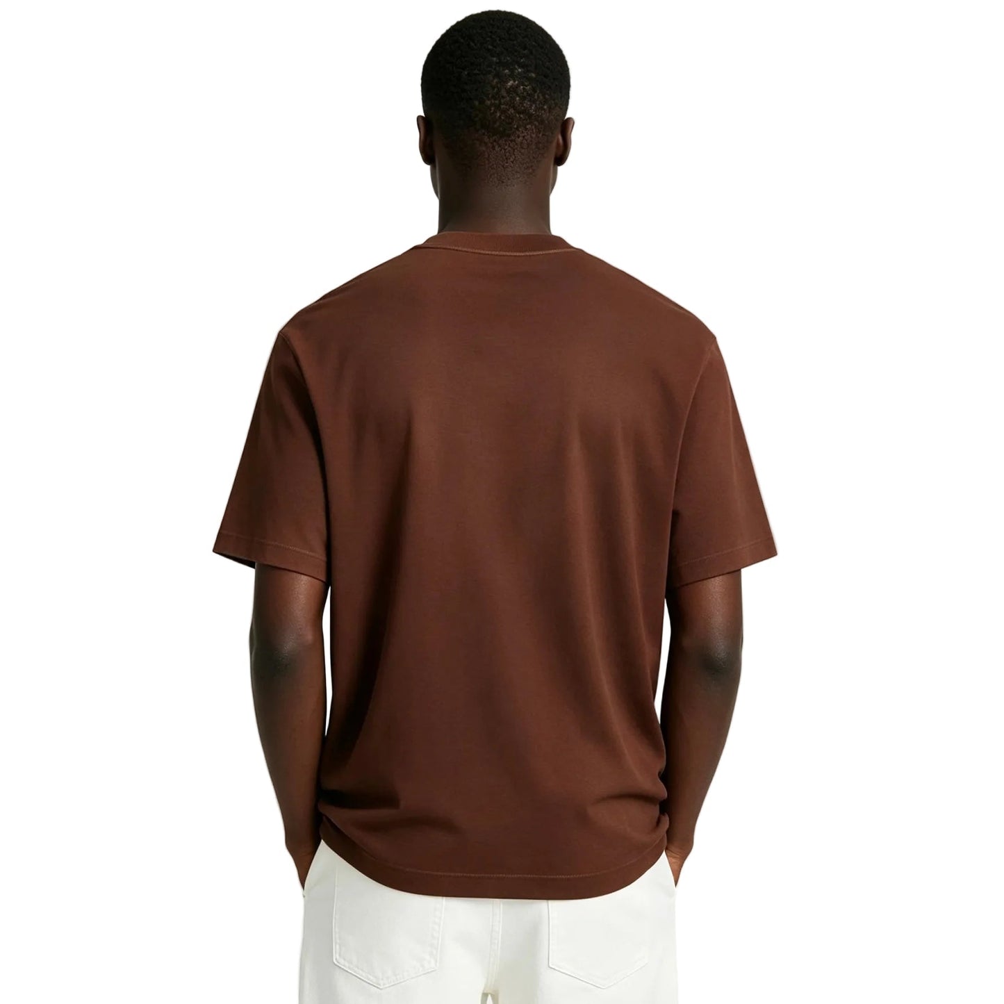 Acne Studios T-Shirt Logo Marron Chocolat