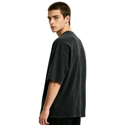 Alexander Wang Boxy Tee W Graphic Washed Black