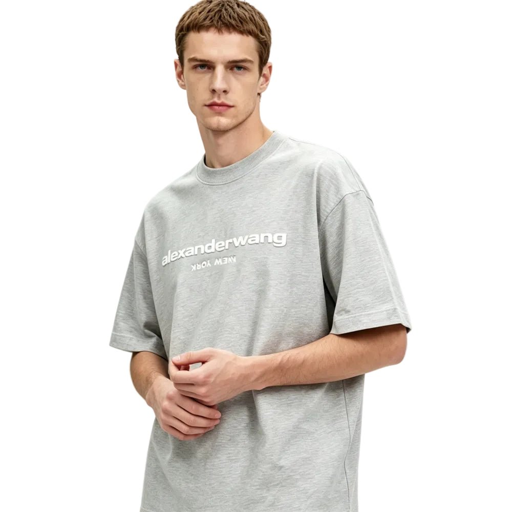 Alexander Wang Puff Logo Tee Grey