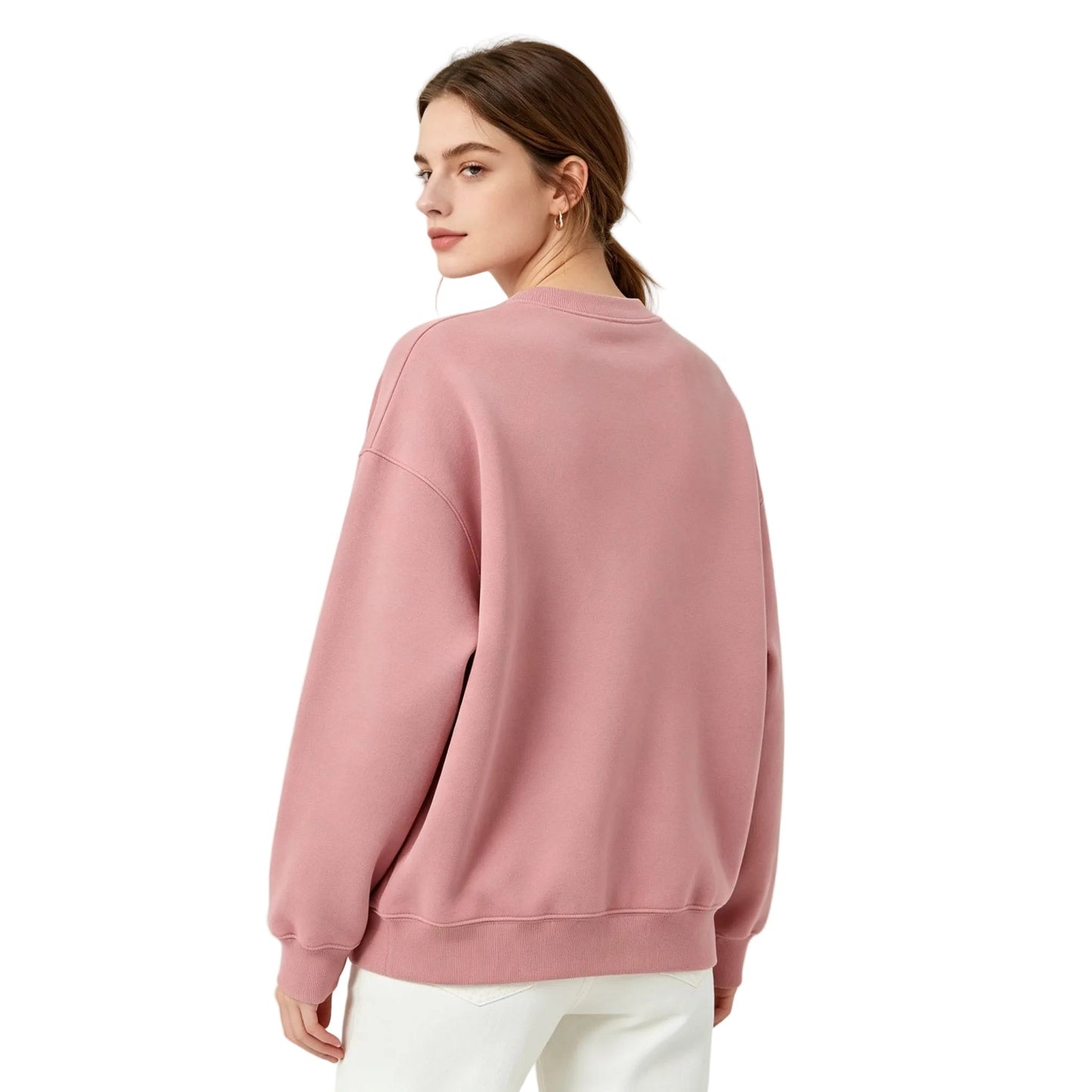 ALO Accolade Crew Neck Pullover Pink Quartz
