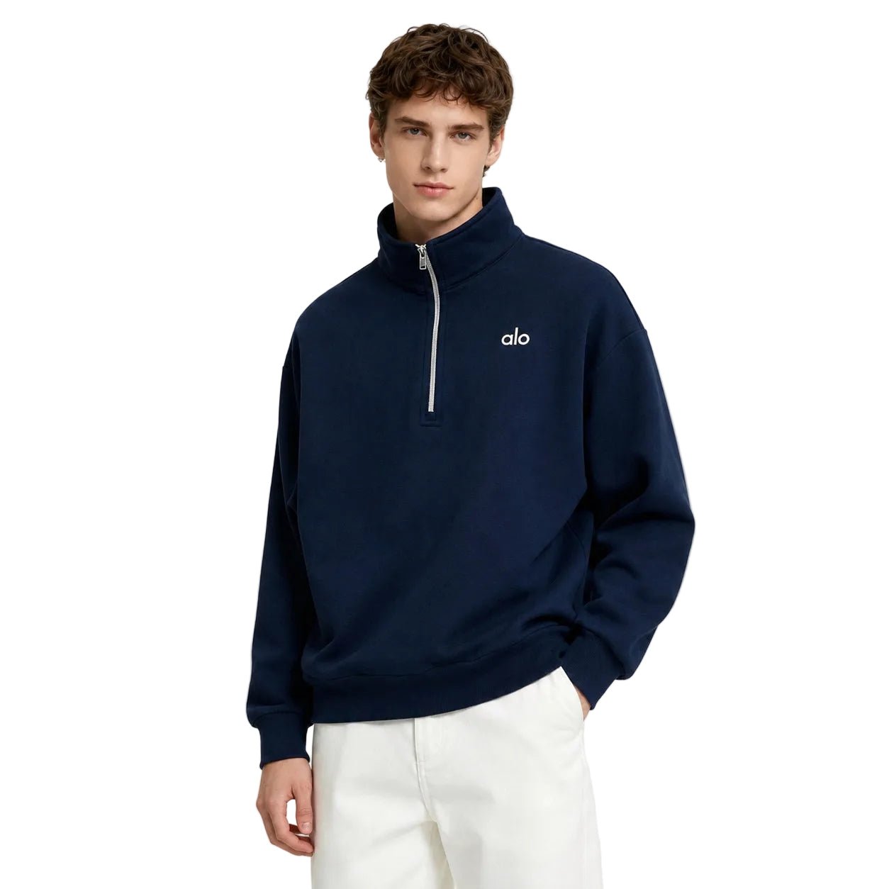 Alo Accolade quarter zip sweater Navy