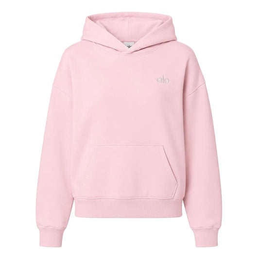 Alo Yoga Accolade Cotton Blend Hoodie Ballet Pink