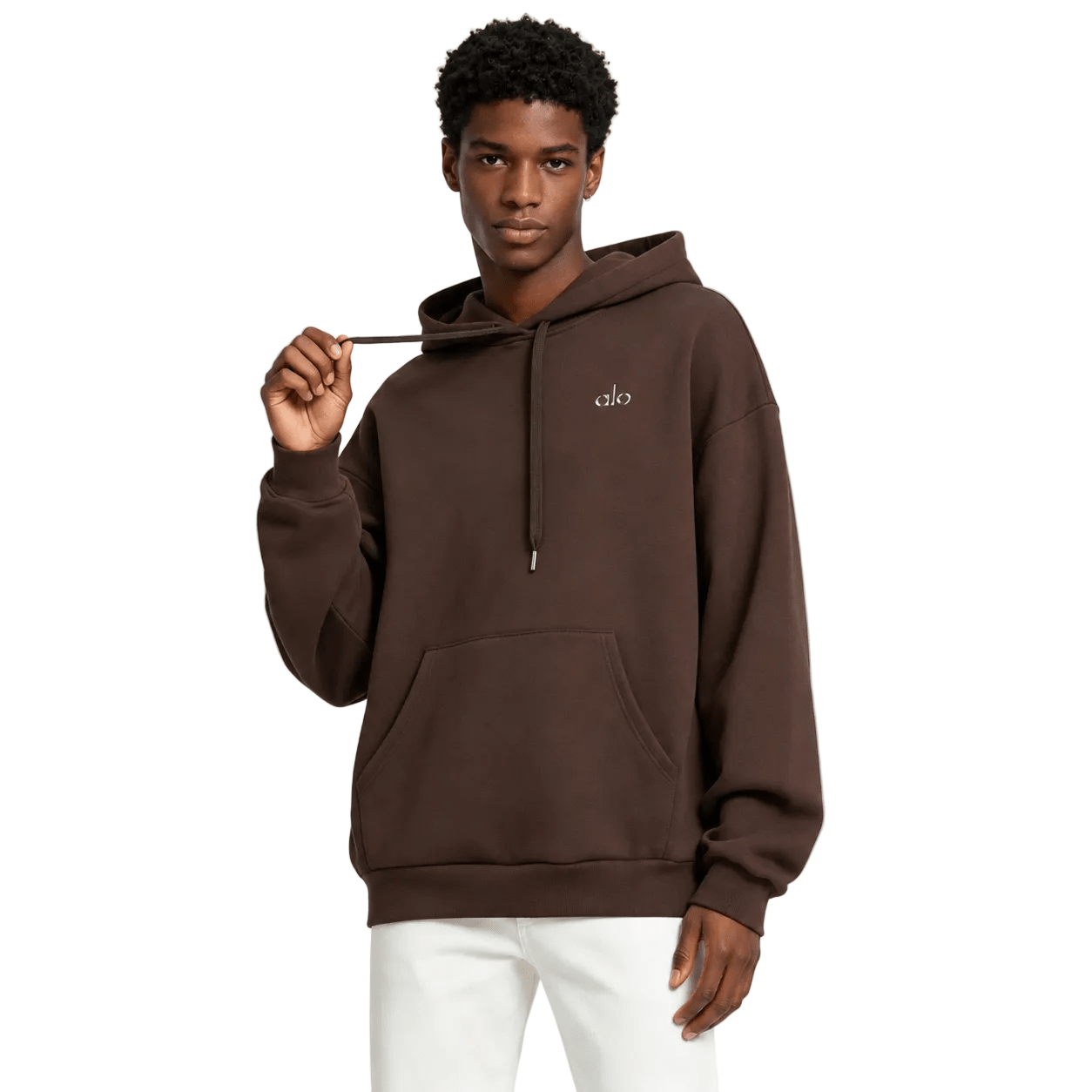 Alo Yoga Accolade Cotton Blend Hoodie Espresso