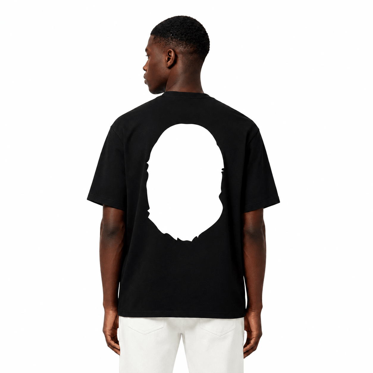 Bape Bicolor Big Ape Head Tee Black