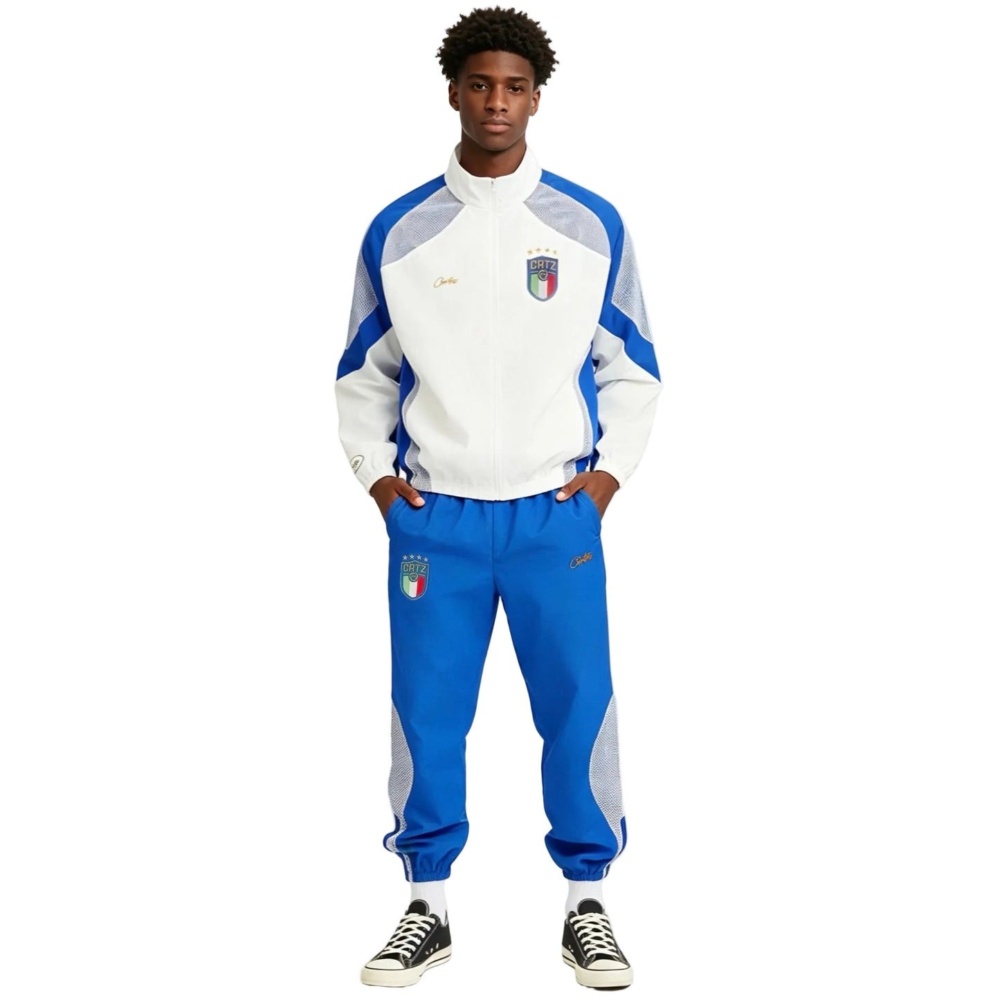 Corteiz Italia Shuku Pant Blue/White