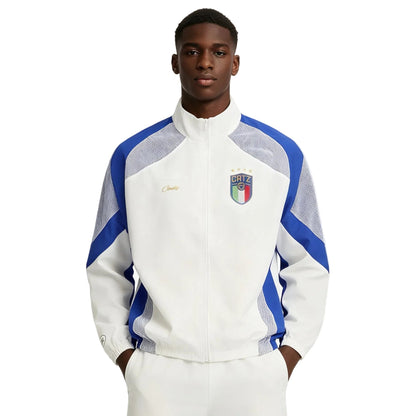Corteiz RTW Italia Olympic Shuku Jacket White Blue