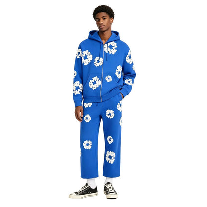Denim Tears Cotton Wreath Baggy Sweatpants Blue