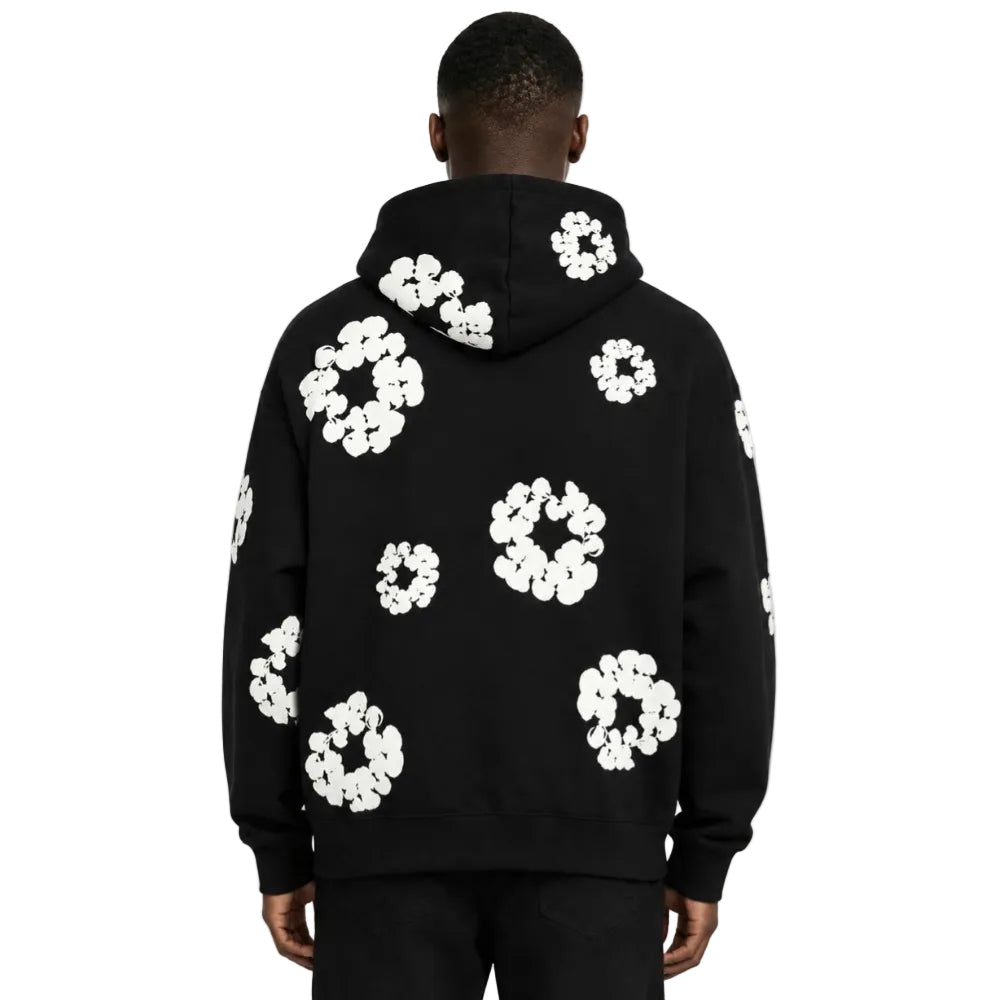 Denim Tears Cotton Wreath Zip Hoodie Black