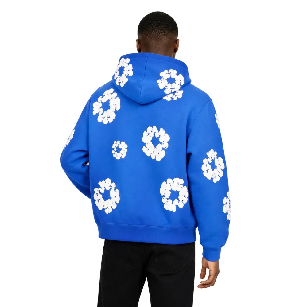 Denim Tears Cotton Wreath Zip Hoodie Blue