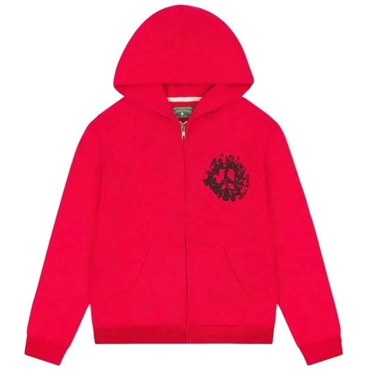 Denim Tears Denim University Zip Hoodie SS24 Red