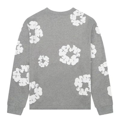 Denim Tears Long Sleeve Cotton Wreath T-shirt Grey