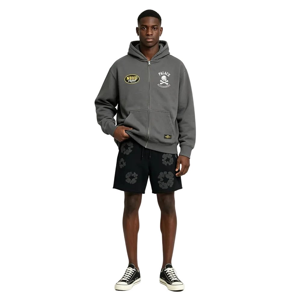 Denim Tears Mono Wreath Sweatshorts Black