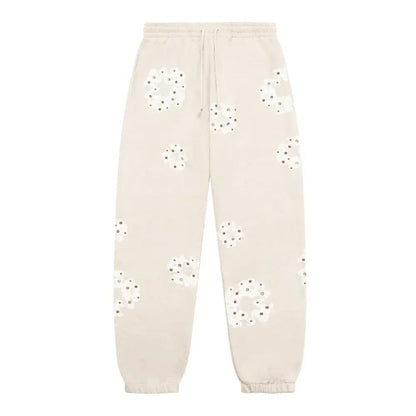 Denim Tears Rhinestone Cotton Wreath Sweatpants Oatmeal