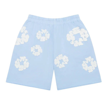 Denim Tears The Cotton Wreath Sweat Shorts Powder Blue