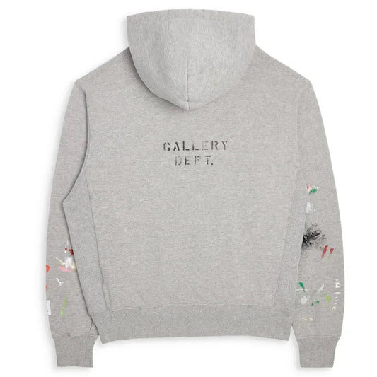 DEPT LOGO PAINTED HOODIE Heather Grey