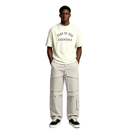 Entire Studios Cotton cargo pants Off White