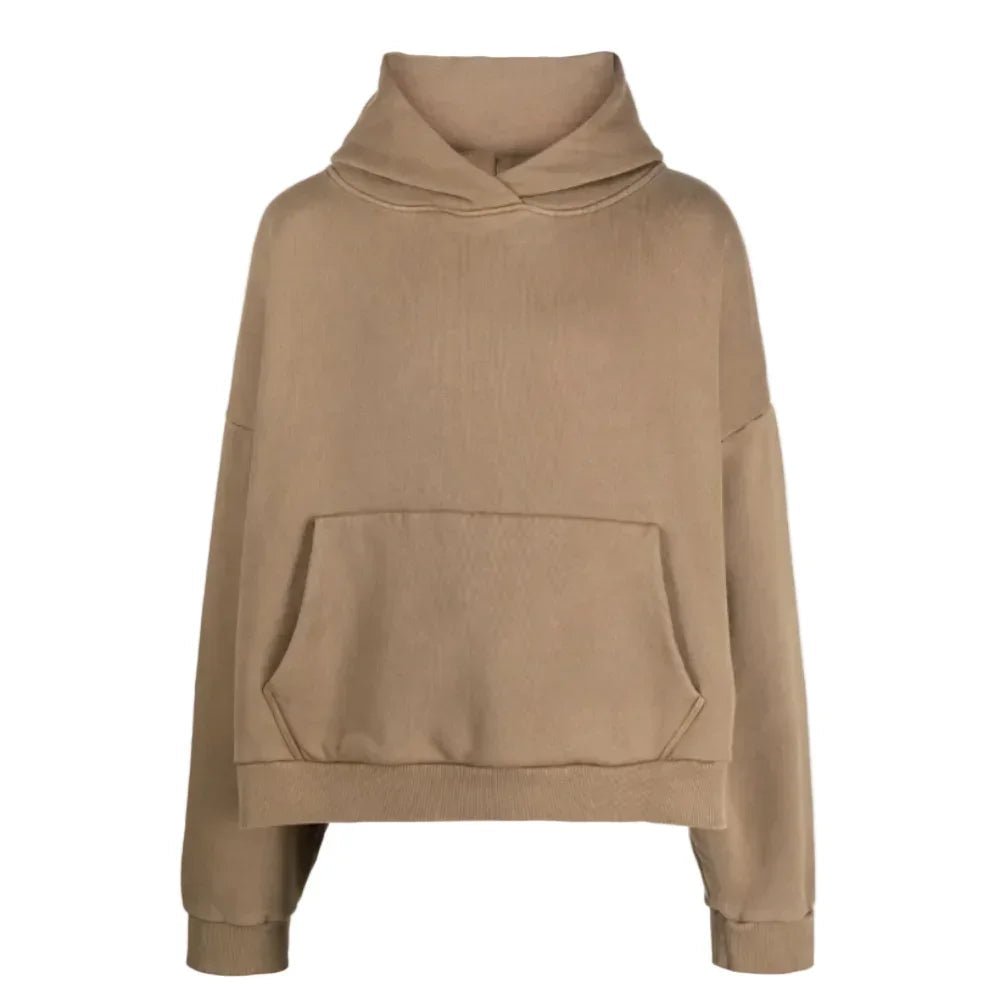 Entire Studios drop-shoulder cotton hoodie Tan