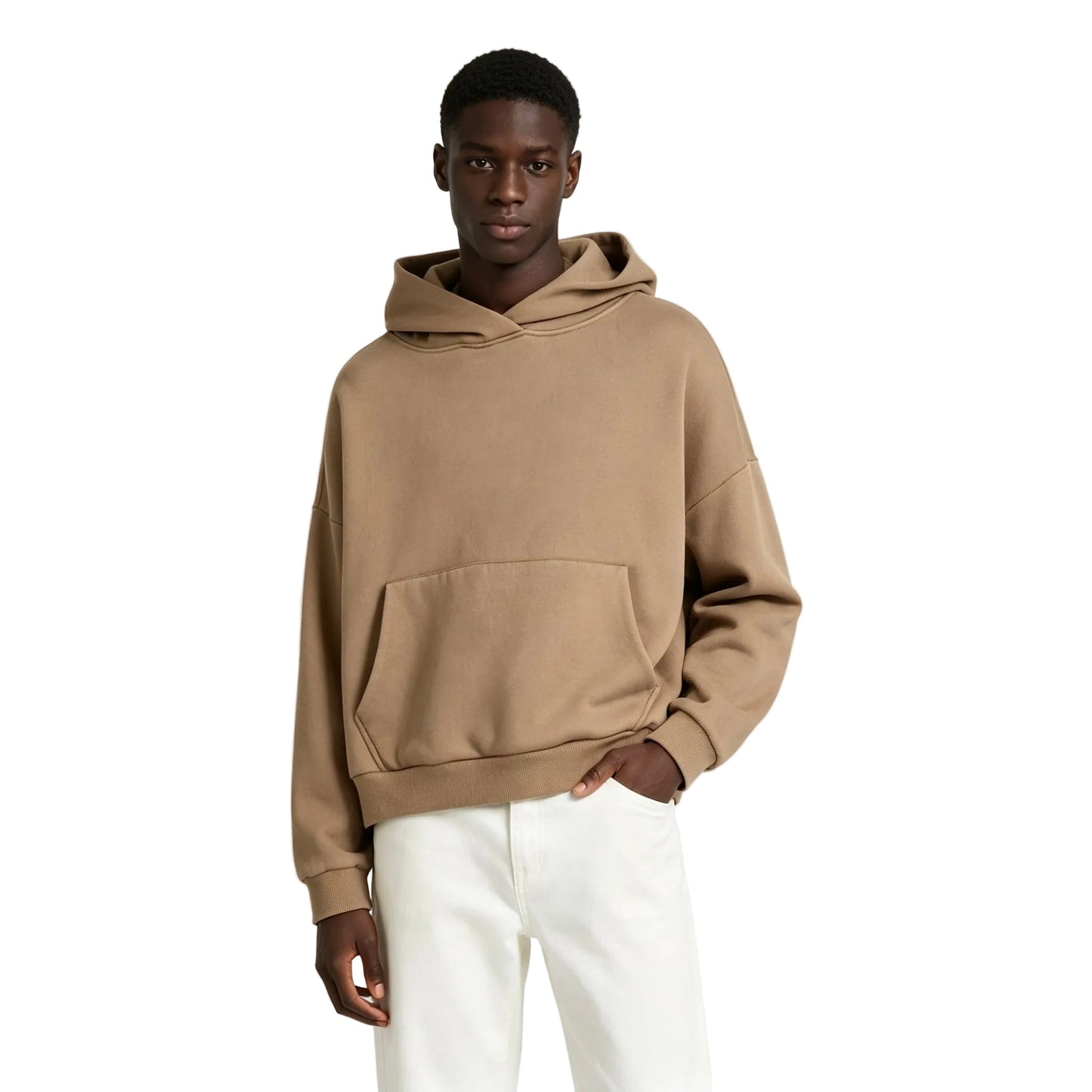 Entire Studios drop-shoulder cotton hoodie Tan