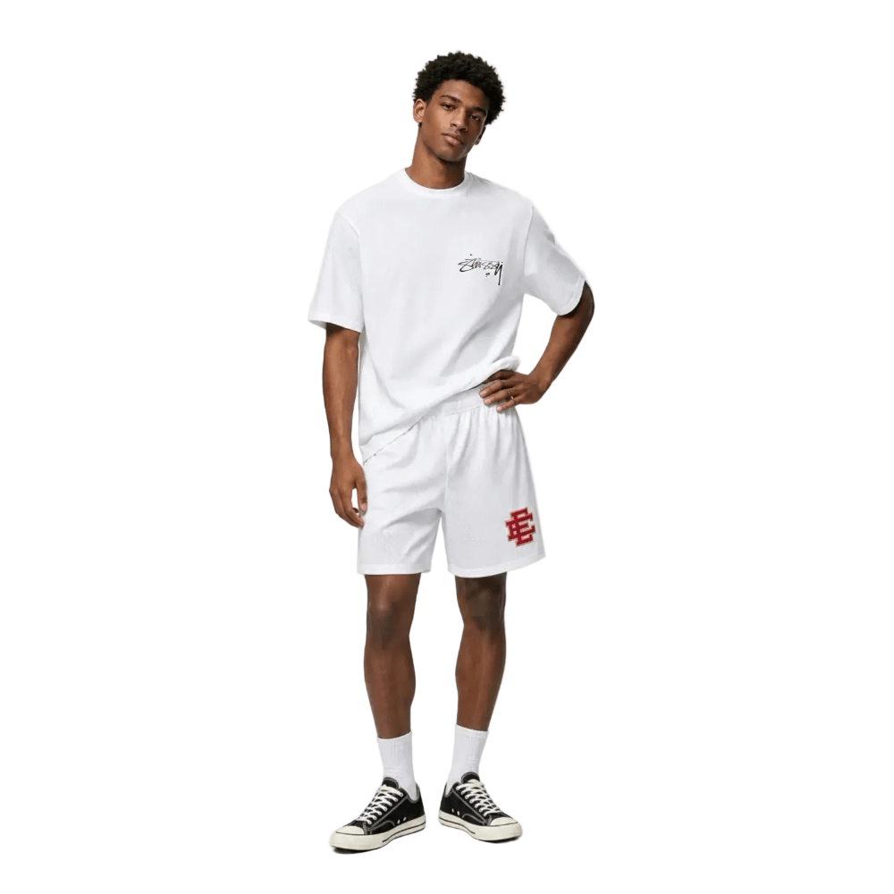 Eric Emanuel Men's Glitter Valentine's Basic Shorts White