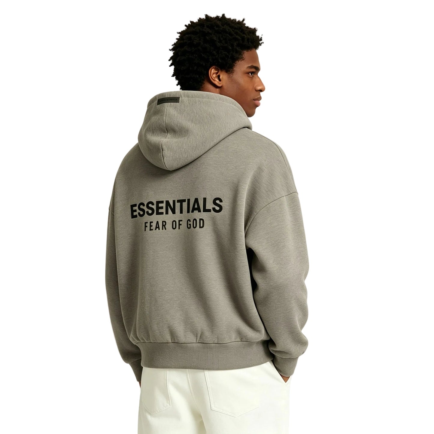 Fear of God Essentials Classic Fit Fleece Hoodie Homestead Heather